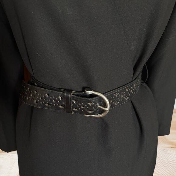 COS Black V Neck Long Sleeve Style Wrap Midi Dress Sz 8 Wear as Dress or Duster - Picture 5 of 10